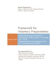 Framework for Voluntary Preparedness - Association of Contingency ...