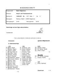 NIEDERSCHRIFT - WSD Hofgeismar