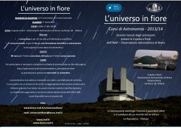 L'universo in fiore - Osservatorio Astronomico di Brera - Inaf