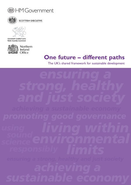 One future â different paths - Sustainable Development Commission