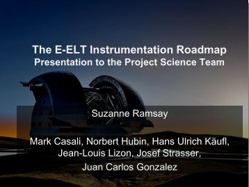 The E-ELT Instrumentation Roadmap