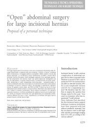 Ã¢Â€ÂœOpenÃ¢Â€Â abdominal surgery for large incisional hernias Proposal of a ...