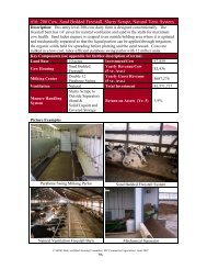 200 Cow, Sand Bedded Freestall, Slurry Scrape, Natural Vent. System