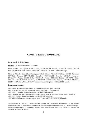 COMPTE-RENDU SOMMAIRE - Saint-Louis