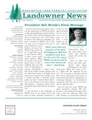 Landowner Newsletter - Washington Farm Forestry Association