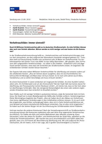 PDF zur Sendung - Wdr.de