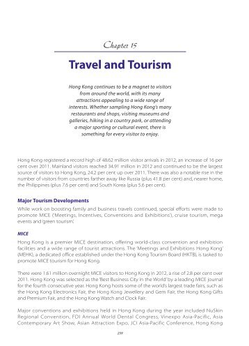 Travel and Tourism - Hong Kong Yearbook 2011
