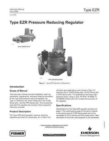 Type EZR Pressure Reducing Regulator - Control Southern Inc.