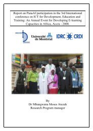 Report of the 3rd International conference on ICT for ... - ERNWACA