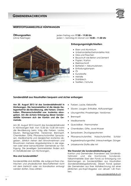 HÃ¼ntwanger Mitteilungsblatt 2 - 2013 - Gemeinde HÃ¼ntwangen