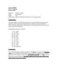 Course Syllabus BISC 103 Biology Summer 2008 Professor: William ...