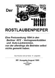 Der ROSTLAUBENPIEPER - RP-BOOK-Verlag