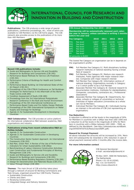 CIB W116âSmart and Sustainable Built Environments - Test Input