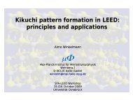 Kikuchi pattern formation in LEED - UniversitÃ¤t OsnabrÃ¼ck