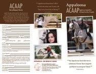 ACAAP Brochure - Appaloosa Horse Club