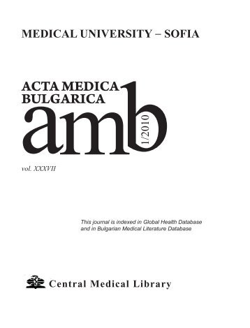 ACTA MEDICA BULGARICA - Medical University