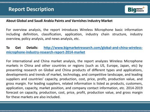 Global and China Wireless Microphone Industry Market Research Report,Size,Forecast 2014