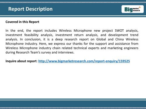 Global and China Wireless Microphone Industry Market Research Report,Size,Forecast 2014