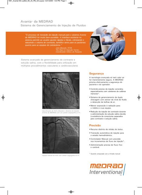 Sistema de Gerenciamento de Fluido Avanta - Medrad