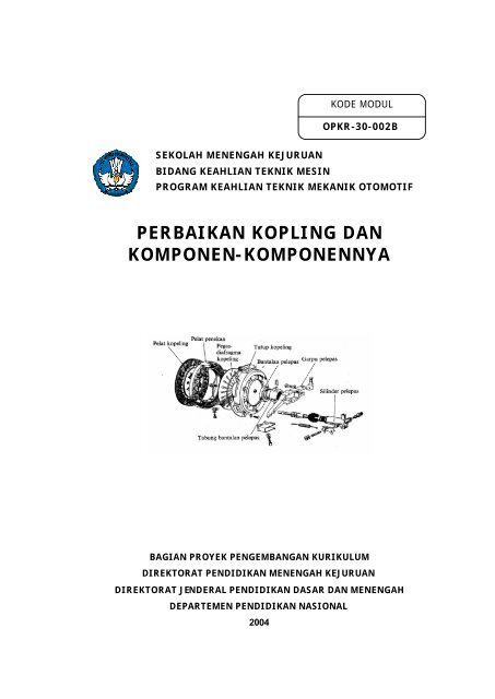 perbaikan kopling dan komponen-komponennya - e-Learning ...