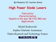 High Power Diode Lasers - Center for Biomedical Optics and New ...