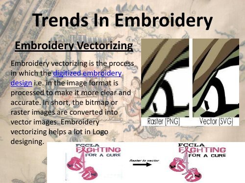 New Trends In Embroidery
