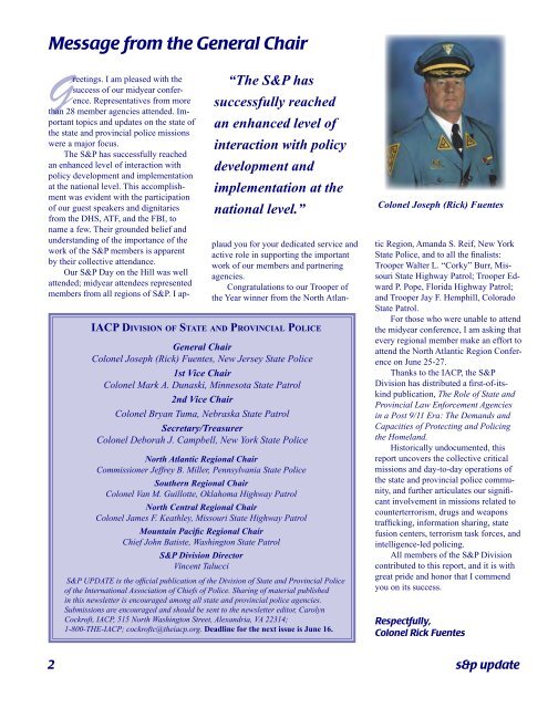 Trooper of the Year 2007 - International Association of Chiefs of Police