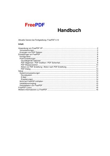 FreePDF Handbuch