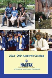 HCC 2012 catalog.indd - Halifax Community College