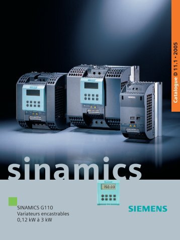 Catalogue Siemens Sinamics G110 (remplace le ... - MIDI Bobinage