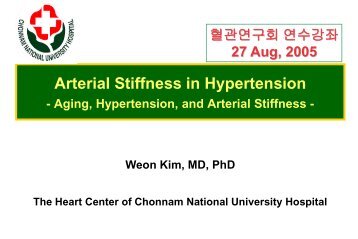 Arterial stiffness in Hypertension - 대한심장학회혈관연구회