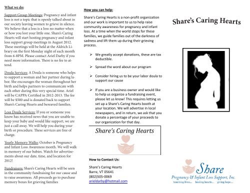 Share's Caring Hearts - Share Pregnancy & Infant Loss Support, Inc.
