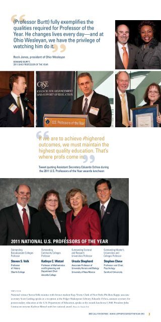 U.s. Professors of the Year - US Professor of the Year Awards