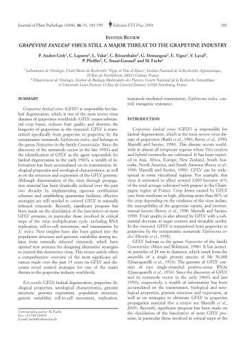 GRAPEVINE FANLEAF VIRUS: STILL A MAJOR THREAT TO ... - Ogm