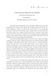 L'attivitÃ  musicologica di Luca Zoppelli