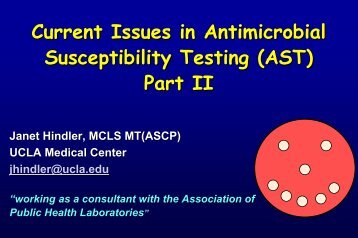 Current Issues in Antimicrobial Susceptibility Testing