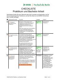 j - Checkliste Praktikum BA-Arbeit - DEKRA Hochschule Berlin