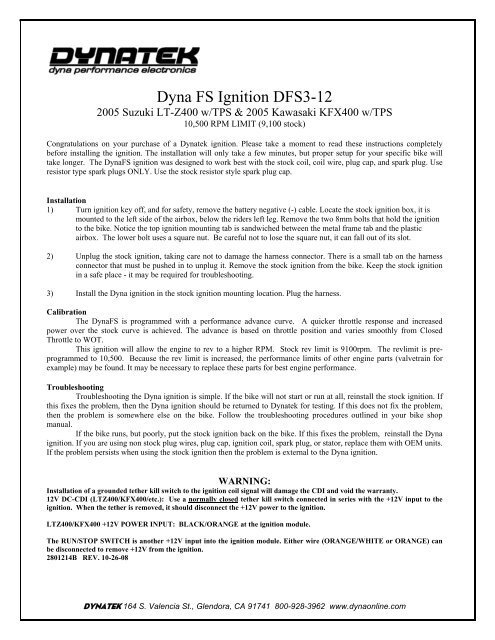 Dyna Coil Wiring Diagram For Suzuki - Wiring Schema Collection