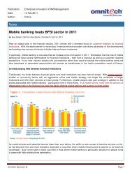 Mobile banking heats BFSI sector in 2011 - Omnitechglobal.com
