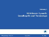 Vorlesung 1. [2ex] Nichtlineare Dynamik: Grundbegriffe und ...