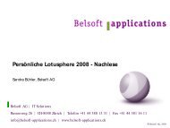 Persönliche Lotusphere 2008 - Nachlese - Belsoft AG