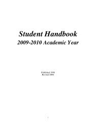 Student Handbook - Hayes School of Music - Appalachian State ...