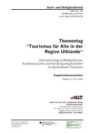 Thementag âTourismus fÃ¼r Alle in der Region Uthlandeâ