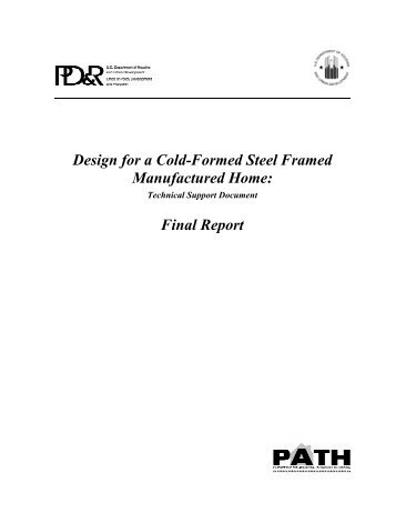 Design for a Cold-Formed Steel Framed Manufactured Home