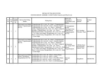 AC No Part No Polling Station No. Name of the ... - Elections.tn.gov.in