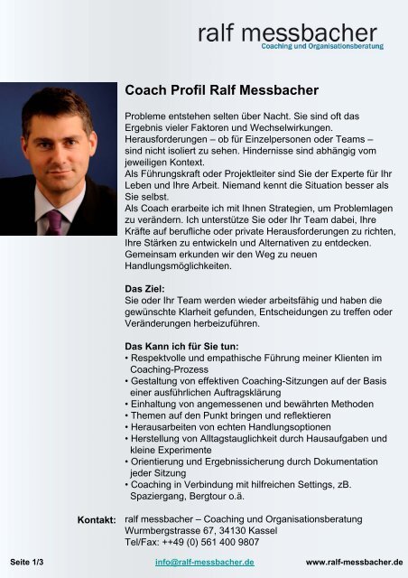 Profil Ralf Messbacher