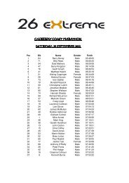 2012 Causeway Coast Ultra Marathon Results