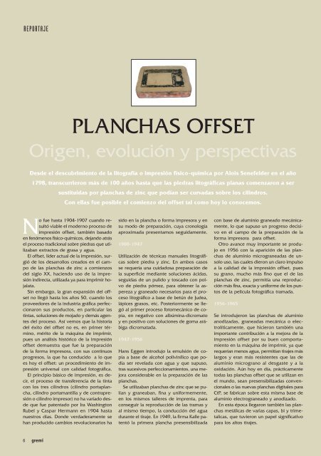PLANCHAS OFFSET
