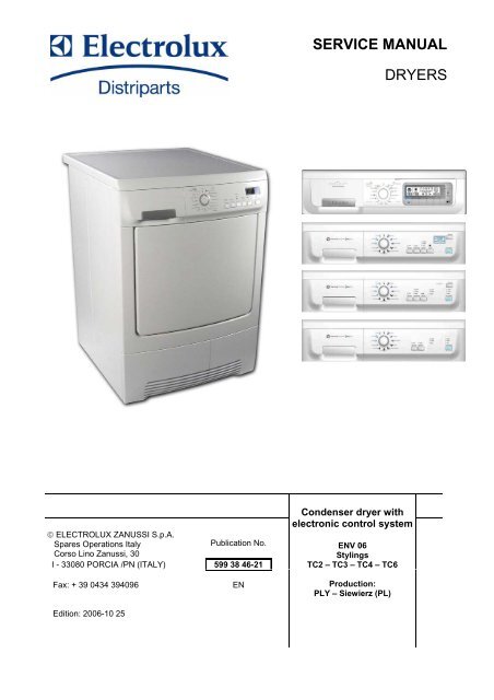 SERVICE MANUAL DRYERS