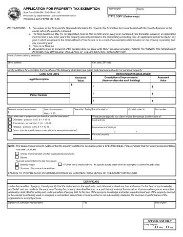 Form 136 Application for Property Tax Exemption